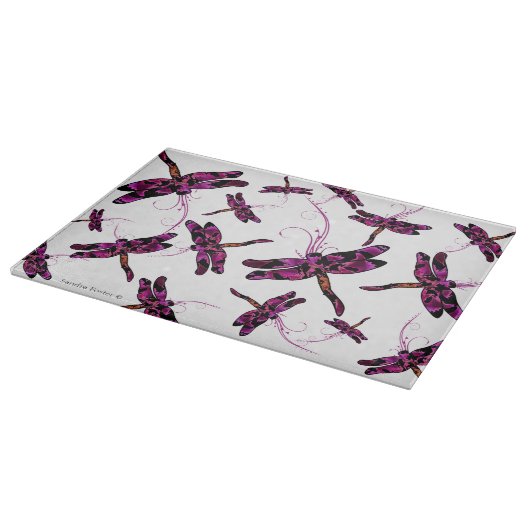 Whimsical Dragonflies Schneidebrett (Ecke)