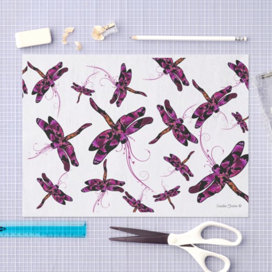 Whimsical Dragonflies Seidenpapier (Handwerk)