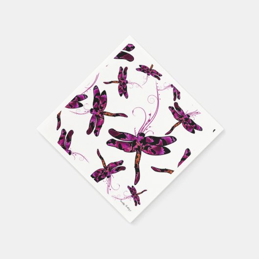 Whimsical Dragonflies Serviette (Ecke)