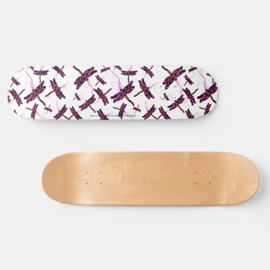 Whimsical Dragonflies Skateboard (Horizontal)