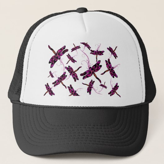 Whimsical Dragonflies Truckerkappe (Vorderseite)