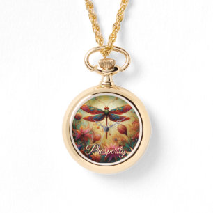 Whimsical Dragonfly Abstrakte Kunst Armbanduhr