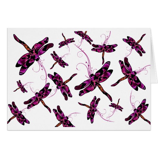 Whimsical Dragonfly Card (Vorderseite (Horizontal))
