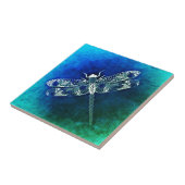 Whimsical Dragonfly Line Zeichnend Tattoo Art Fliese (Seite)