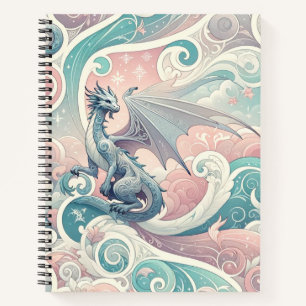 Whimsical Drakes: Pastel Dragon Fantasy Notizblock