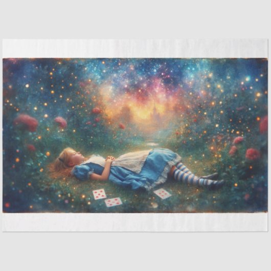 Whimsical Dream Wonderland Fantasy Alice Decoupage Seidenpapier (Vorderseite)