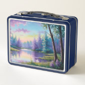 Whimsical Dreamwald Szene Metal Lunchbox (Rückseite)