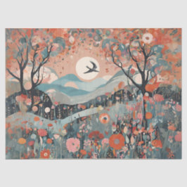 Whimsical Dreamy Landscap Seidenpapier