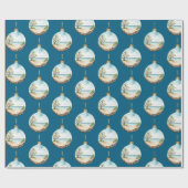 Whimsical Driftwood Christmas Bauble Geschenkpapier (Flach)