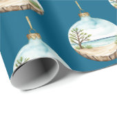 Whimsical Driftwood Christmas Bauble Geschenkpapier (Rolleneckpunkt)