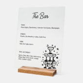Whimsical Drink Bar Menu Acrylzeichen Acrylschild (Winkel)