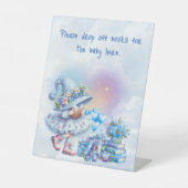 Whimsical Drop Books for Baby Shower  Sockelschild (Vorderseite)