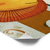 Whimsical Dschungel-Tiere Kinderzimmer-Wandkunst Poster (Ecke)