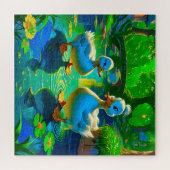 Whimsical Duck Pond Puzzle (Horizontal)