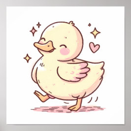 Whimsical Duck Poster