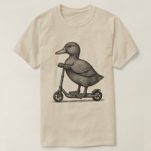 "Whimsical Duck Scooter Shirt - Niedlicher Duck Ri
