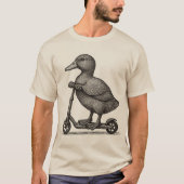 "Whimsical Duck Scooter Shirt - Niedlicher Duck Ri (Vorderseite)