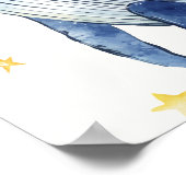 Whimsical Duck Stars Whale Baby Dusche Willkommen Poster (Ecke)