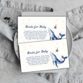 Whimsical Duck Stars Whale Books für Babydusche Begleitkarte
