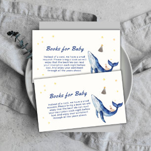 Whimsical Duck Stars Whale Books für Babydusche Begleitkarte