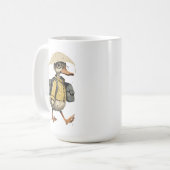 Whimsical Duck Walking in Rain Art Kaffeetasse (Vorderseite Links)