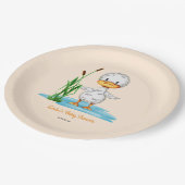 Whimsical Duckling Baby Duckling Pappteller (Schrägansicht)