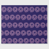 Whimsical Dunkelblau Pink Weihnachtsfeiertag Muste Geschenkpapier (Flach)