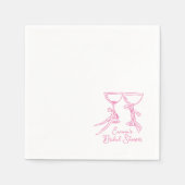 Whimsical Duschpapier Cocktail Napkin Serviette (Vorderseite)