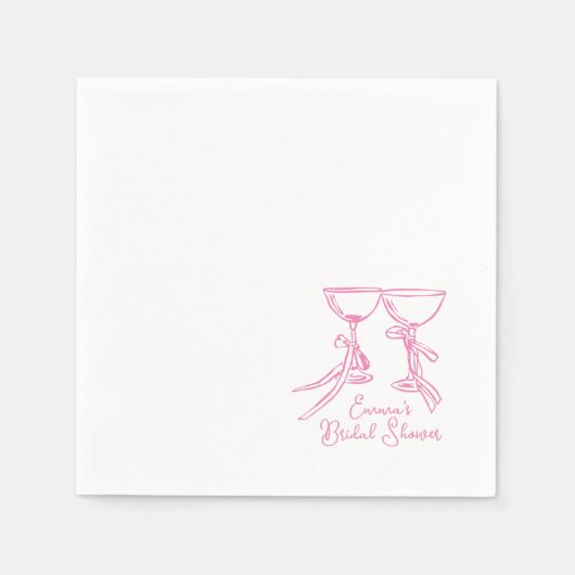 Whimsical Duschpapier Cocktail Napkin Serviette (Vorderseite)