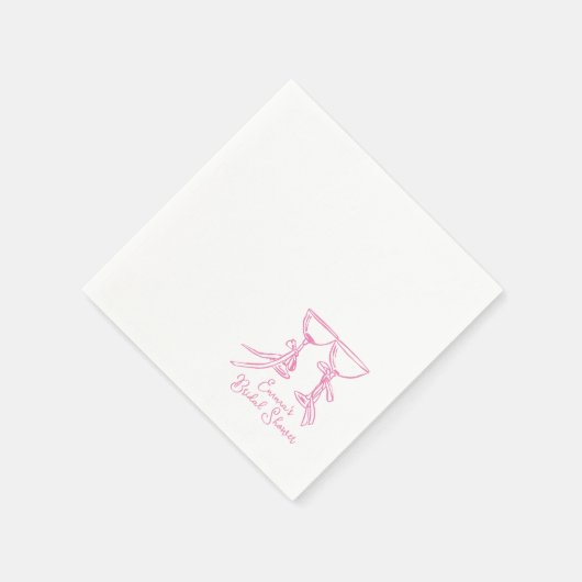 Whimsical Duschpapier Cocktail Napkin Serviette (Ecke)