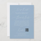 Whimsical Dusty Blue | Alles in einer Babydusche Einladung (Rückseite)