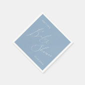 Whimsical Dusty Blue Baby Dusche Napkins Serviette (Ecke)