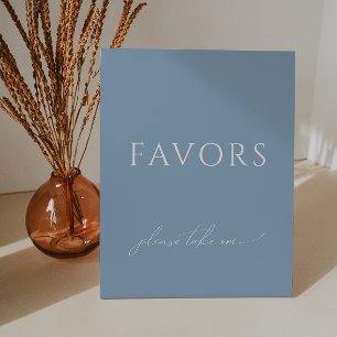 Whimsical Dusty Blue Baby Duwer Favoriten Sockelschild