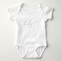 Whimsical Dusty Blue Baby Est