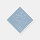 Whimsical Dusty Blue Baby Girl Baby Dusche Serviette (Ecke)