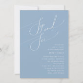 Whimsical Dusty Blue | Baby Sip and See Foto Einladung (Vorderseite)