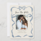 Whimsical Dusty Blue Bogen Save-the-Date Save The Date (Vorderseite)