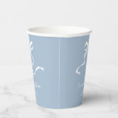 Whimsical Dusty Blue Bow Baby Dusche Pappbecher (Rechts)