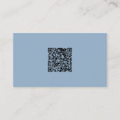 Whimsical Dusty Blue QR Code Baby Registry Begleitkarte (Rückseite)