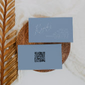 Whimsical Dusty Blue QR Code Baby Registry Begleitkarte