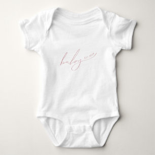 Whimsical Dusty Rose Baby Est Strampler