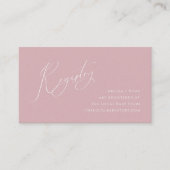 Whimsical Dusty Rose Baby Registry Begleitkarte (Vorderseite)
