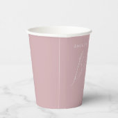 Whimsical Dusty Rose Babydusche Pappbecher (Rechts)