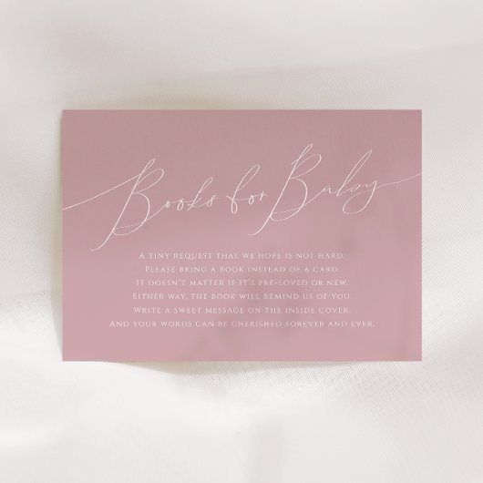 Whimsical Dusty Rose Books for Baby Begleitkarte
