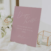 Whimsical Dusty Rose Diaper Raffle Baby Dusche Sockelschild