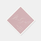 Whimsical Dusty Rose Es ist eine Girl Baby Dusche Serviette (Ecke)