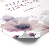 Whimsical Dusty Rose Favors Bitte nehmen Sie eins Poster (Ecke)