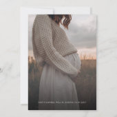 Whimsical Dusty Rose | Foto Babydusche Einladung (Rückseite)