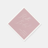 Whimsical Dusty Rose Hello Baby Dusche Napkins Serviette (Ecke)