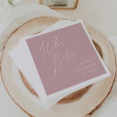 Whimsical Dusty Rose Hello Baby Dusche Napkins Serviette